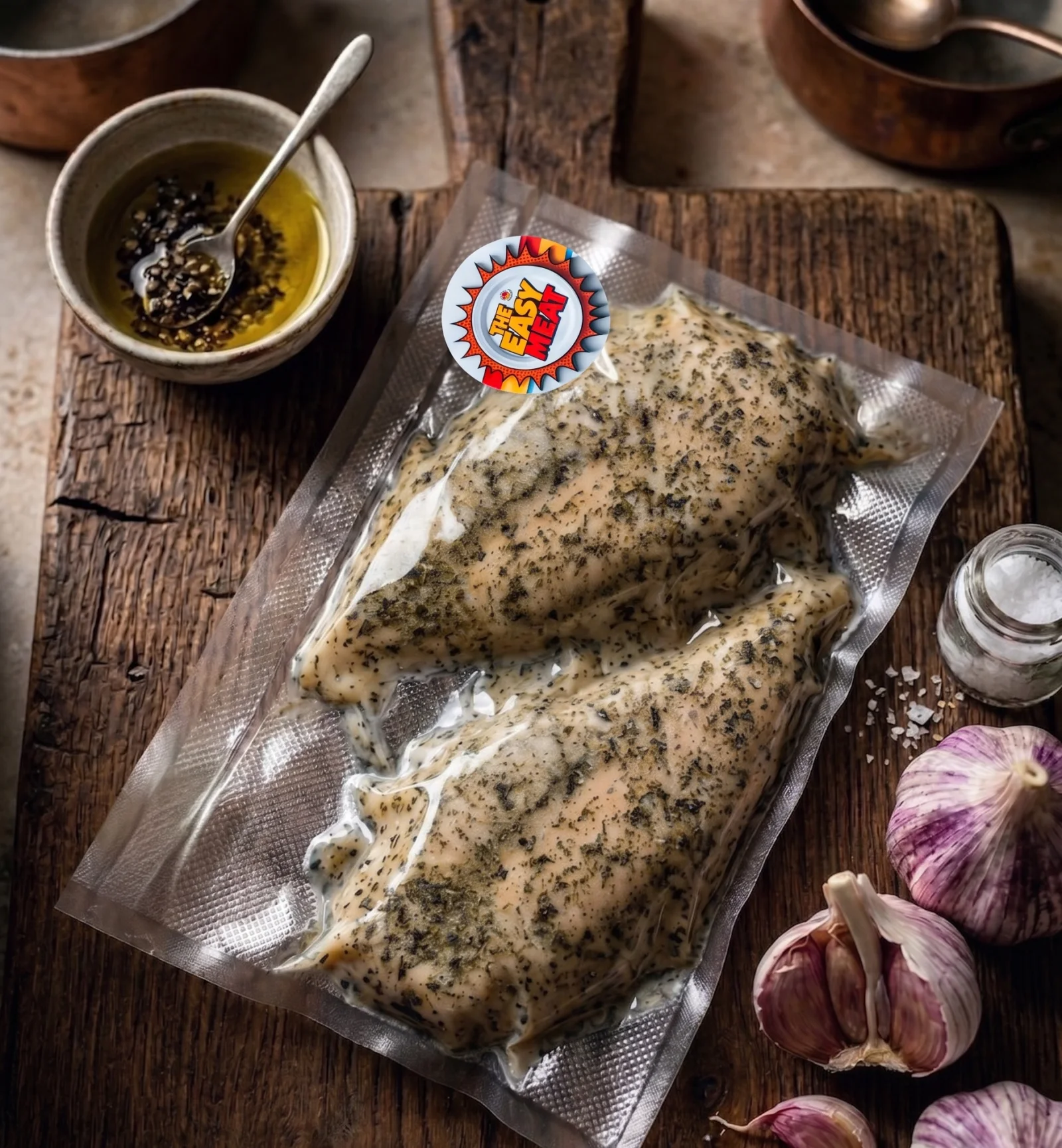 Two chicken fillets and two crème brûlées in one box - dinner and pudding sorted.